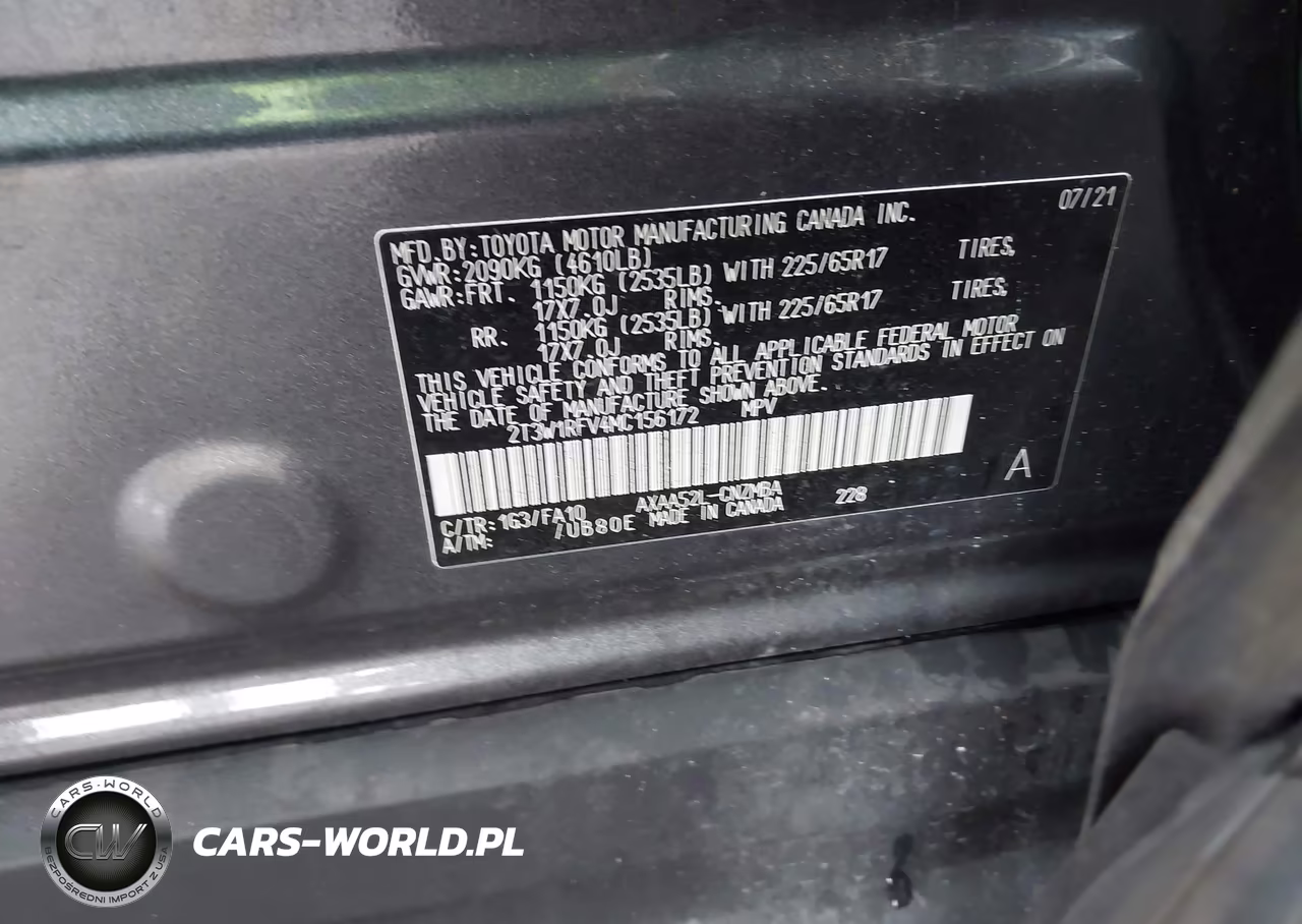 2021 Toyota Rav4 Xle VIN:2T3W1RFV4MC156172 - 9