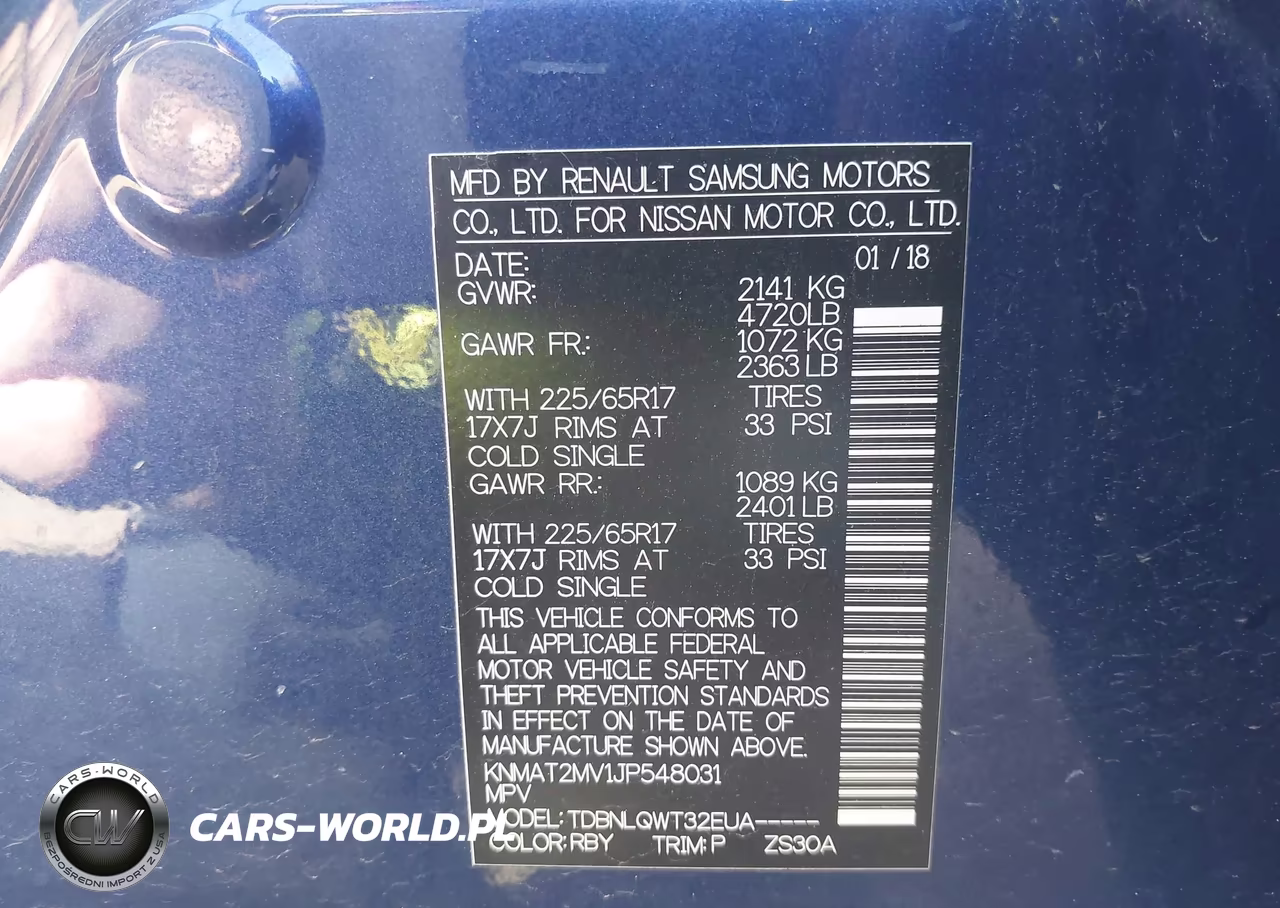 2018 Nissan Rogue Sv VIN:KNMAT2MV1JP548031 - 9