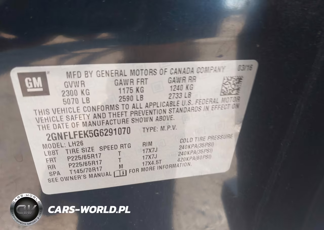 2016 Chevrolet Equinox Lt VIN:2GNFLFEK5G6291070 - 9