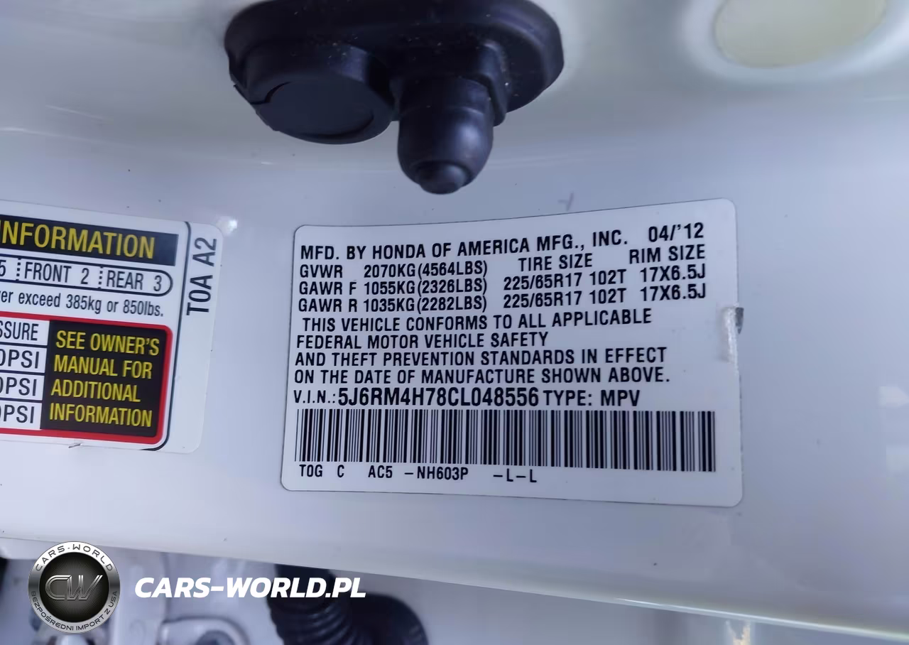 2012 Honda Cr-V Ex-L VIN:5J6RM4H78CL048556 - 9
