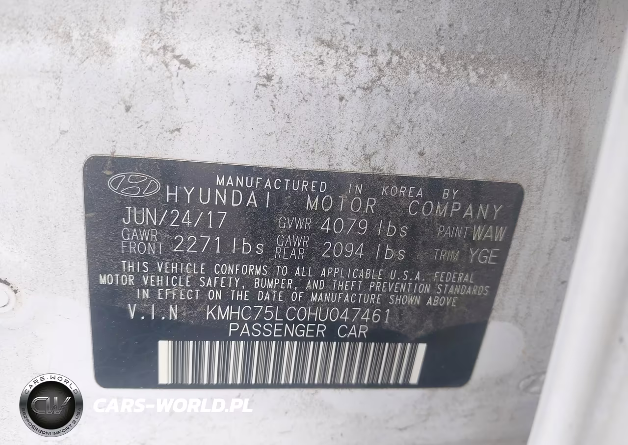 2017 Hyundai Ioniq Hybrid Sel VIN:KMHC75LC0HU047461 - 9