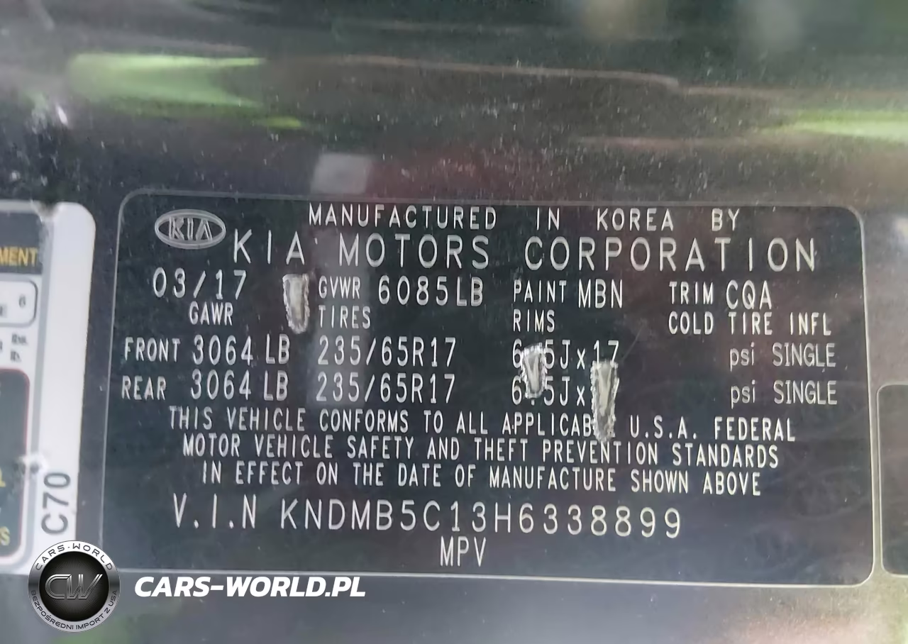 2017 Kia Sedona Lx VIN:KNDMB5C13H6338899 - 9