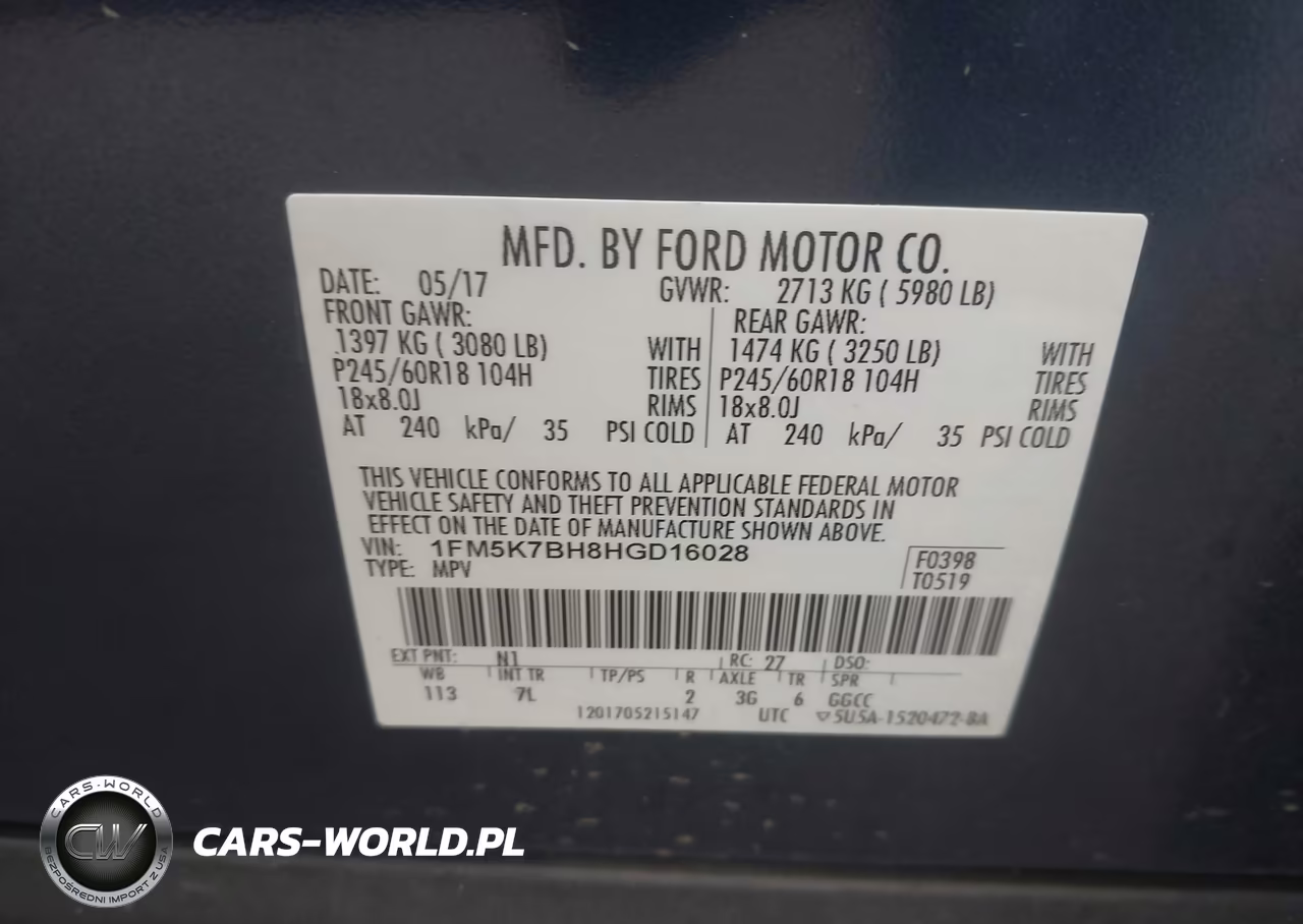 2017 Ford Explorer VIN:1FM5K7BH8HGD16028 - 9