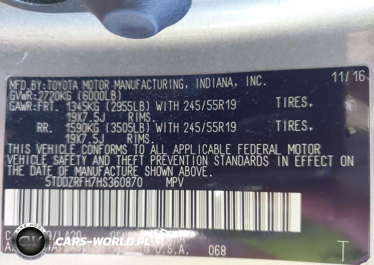 2017 Toyota Highlander Limited VIN:5TDDZRFH7HS360870 - 9