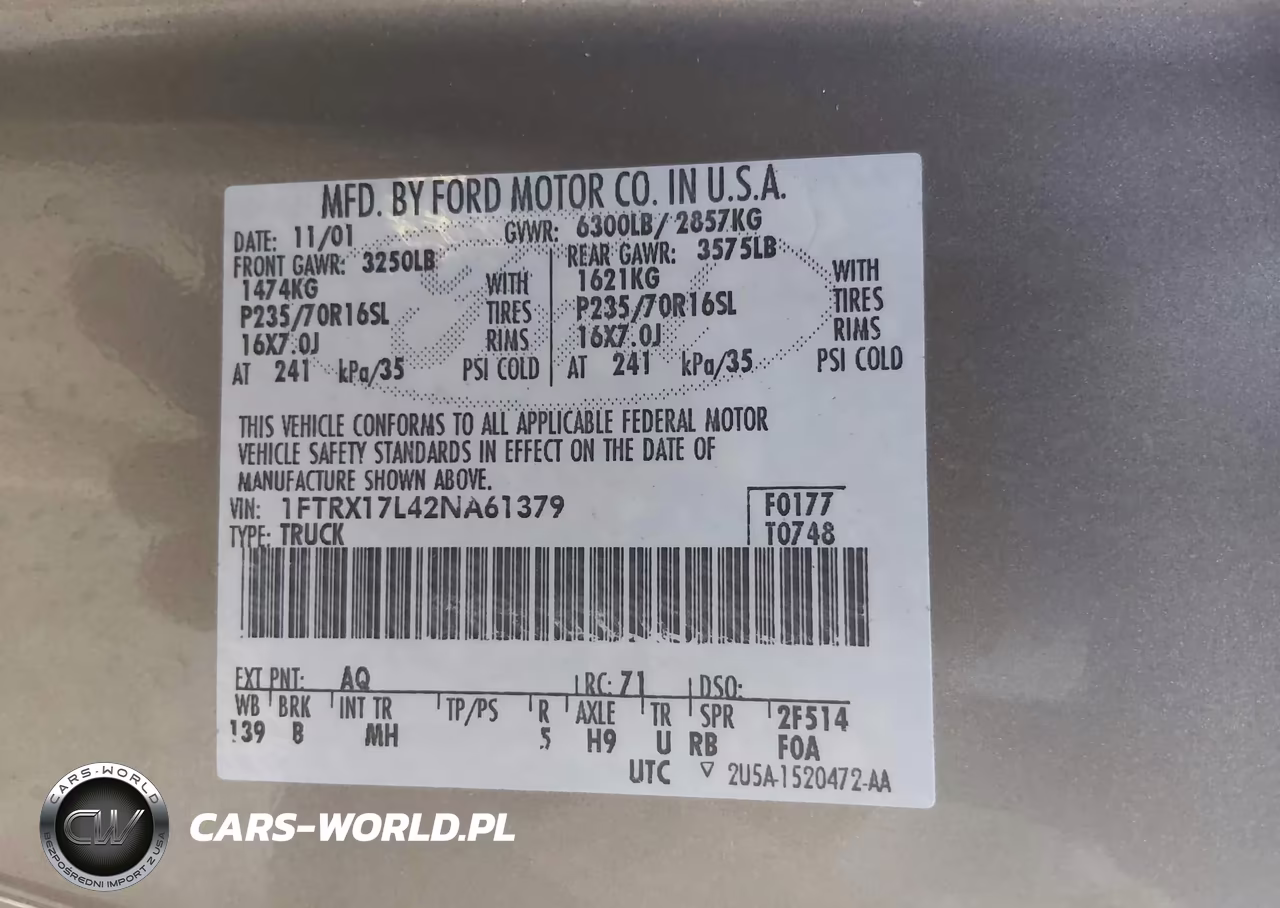 2002 Ford F-150 Lariat-Xl-Xlt VIN:1FTRX17L42NA61379 - 9