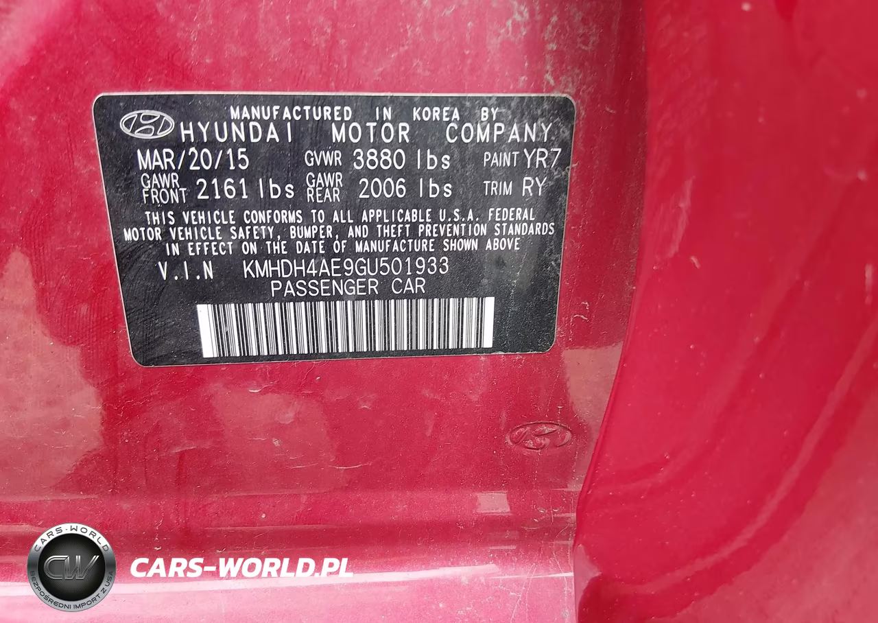 2016 Hyundai Elantra Value Edition VIN:KMHDH4AE9GU501933 - 9