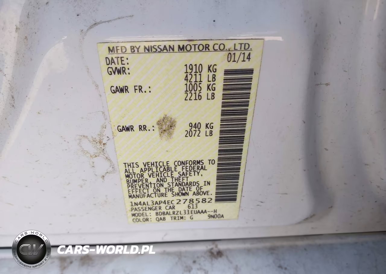 2014 Nissan Altima 2.5 S VIN:1N4AL3AP4EC278582 - 9