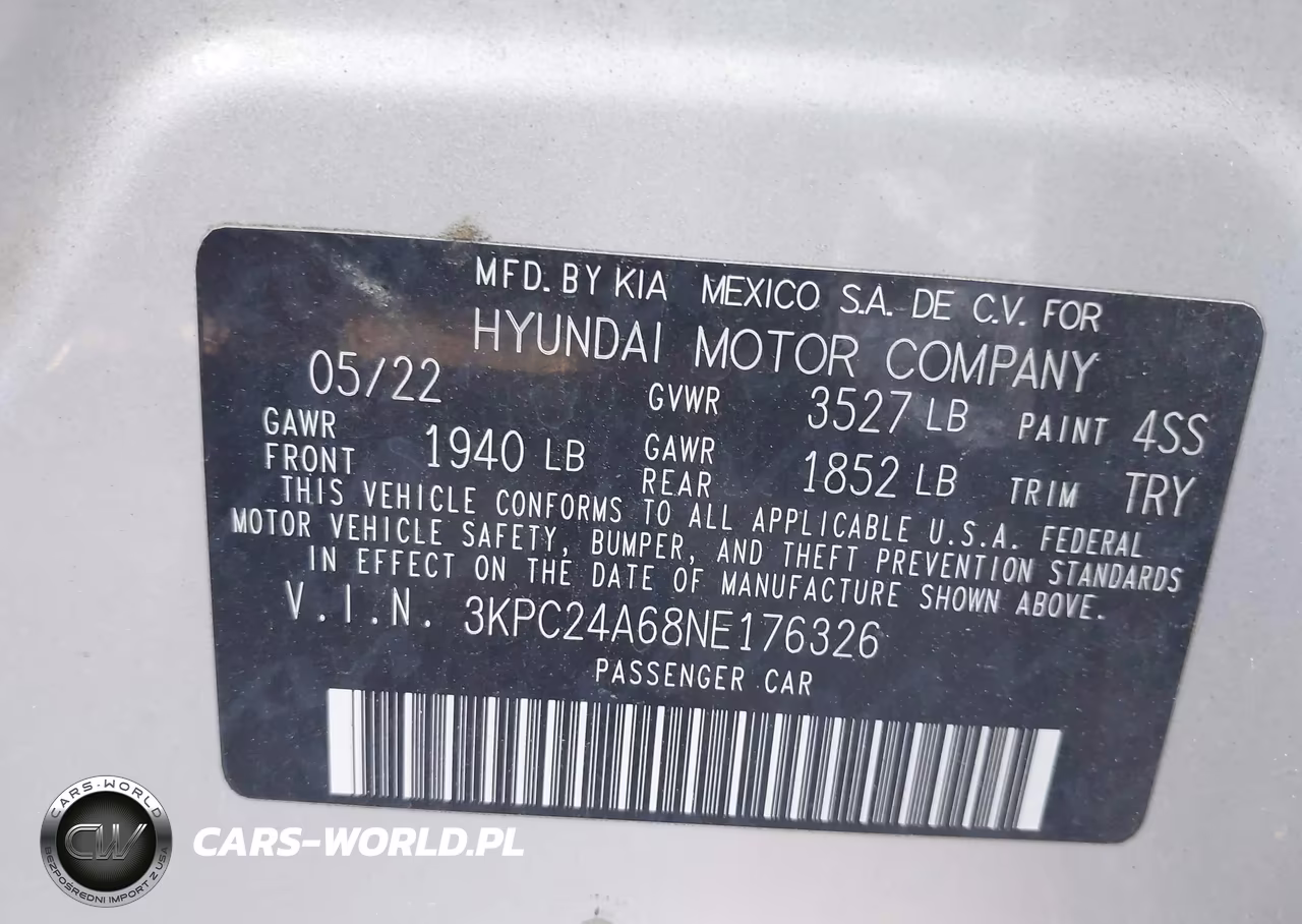2022 Hyundai Accent Se VIN:3KPC24A68NE176326 - 9