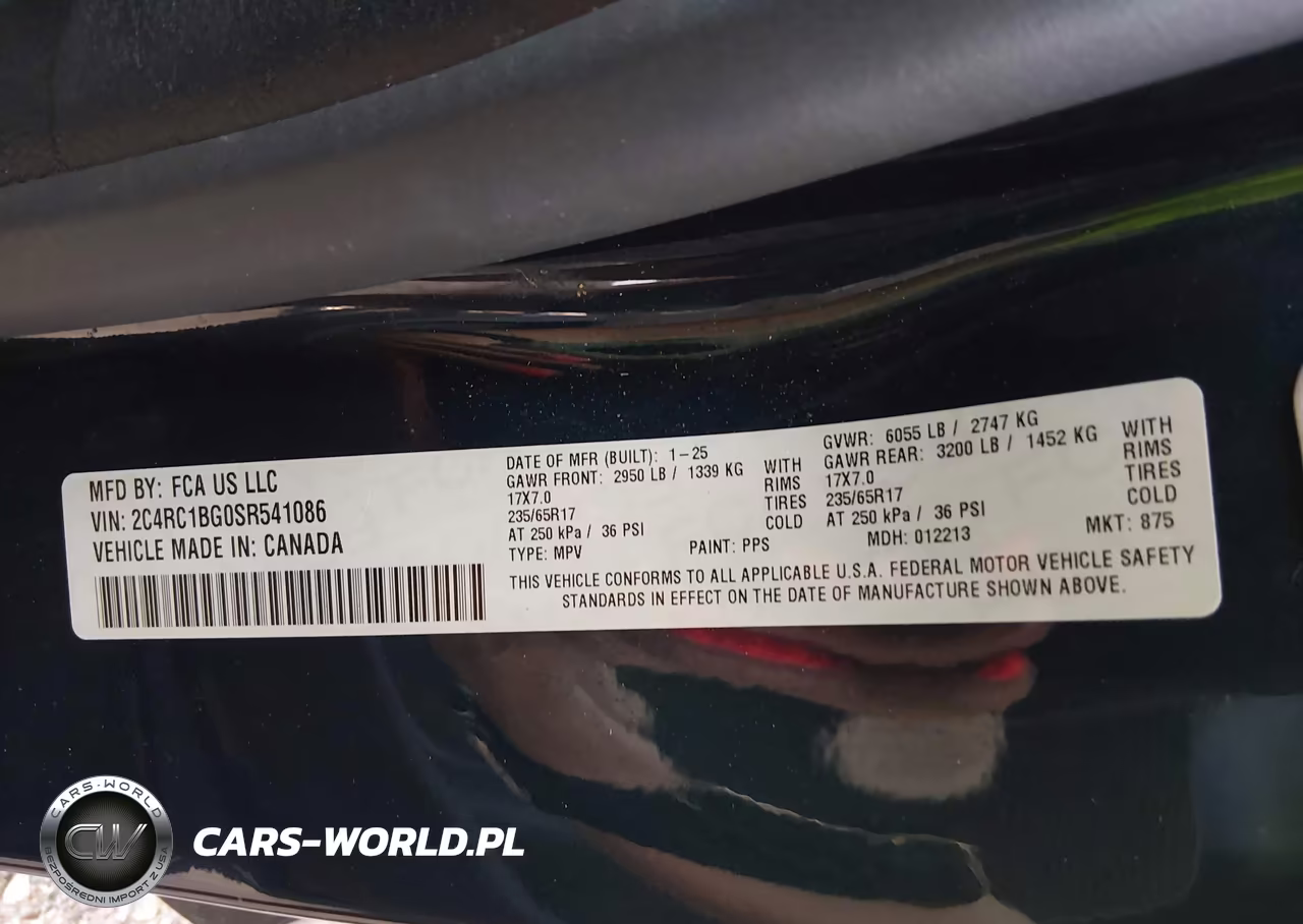 2025 Chrysler Pacifica Select VIN:2C4RC1BG0SR541086 - 9