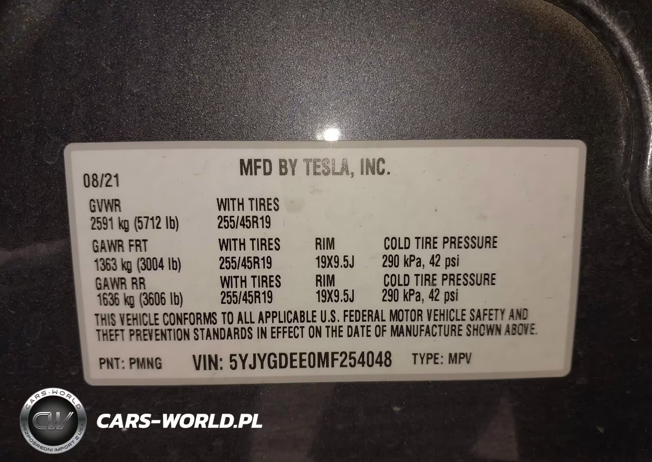 2021 Tesla Model Y Long Range Dual Motor All-Wheel Drive VIN:5YJYGDEE0MF254048 - 9