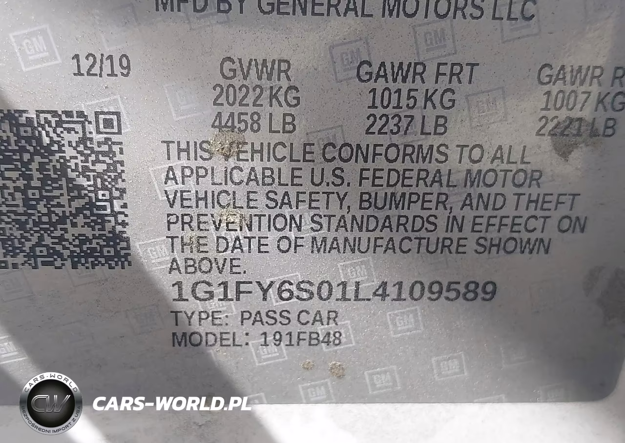 2020 Chevrolet Bolt Ev Fwd Lt VIN:1G1FY6S01L4109589 - 9