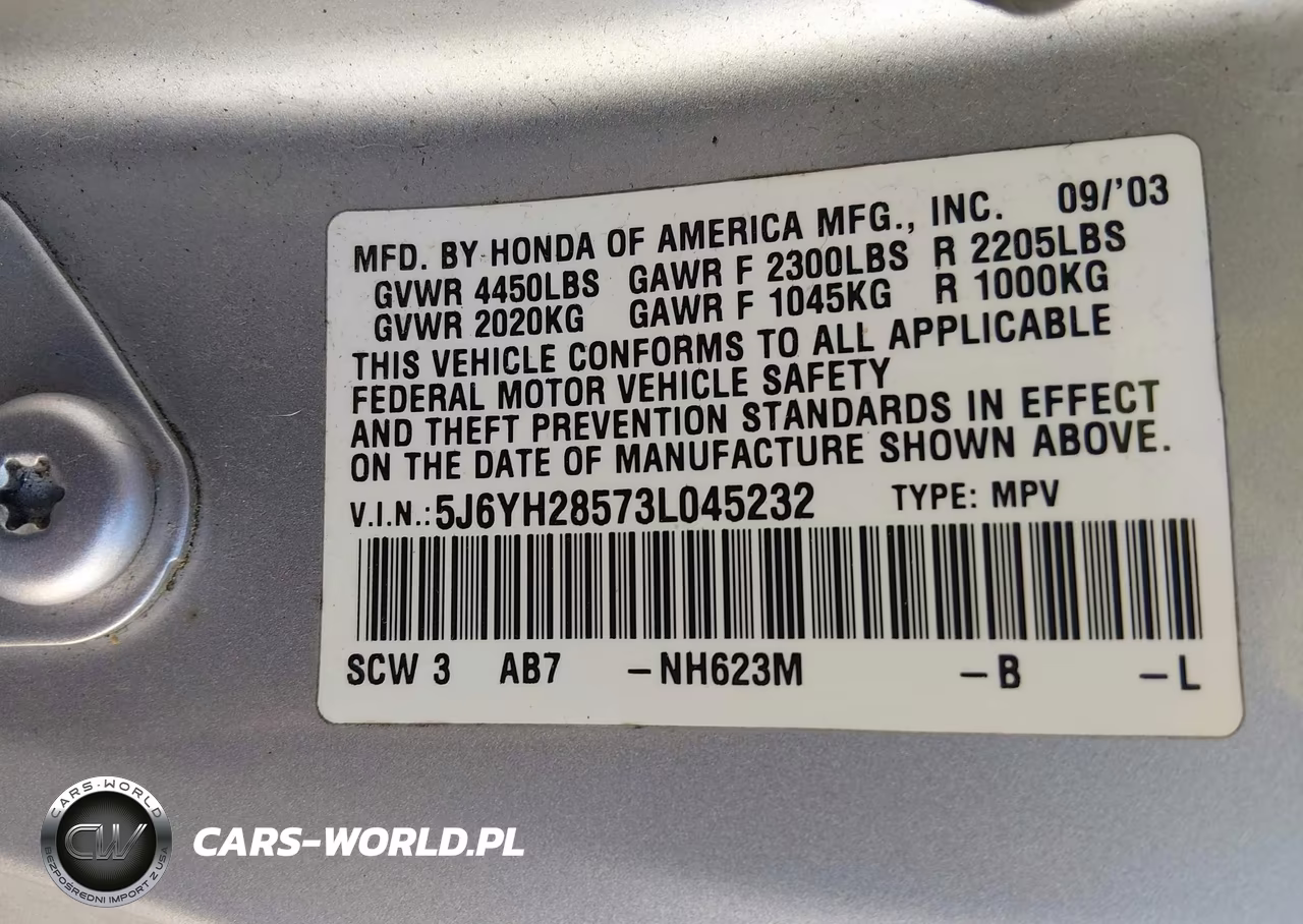 2003 Honda Element Ex VIN:5J6YH28573L045232 - 9