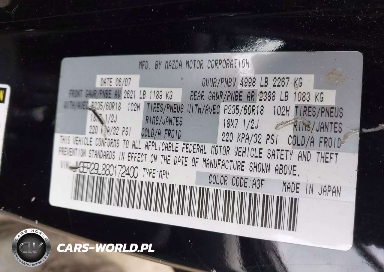 2008 Mazda Cx-7 Grand Touring VIN:JM3ER29L880172400 - 9
