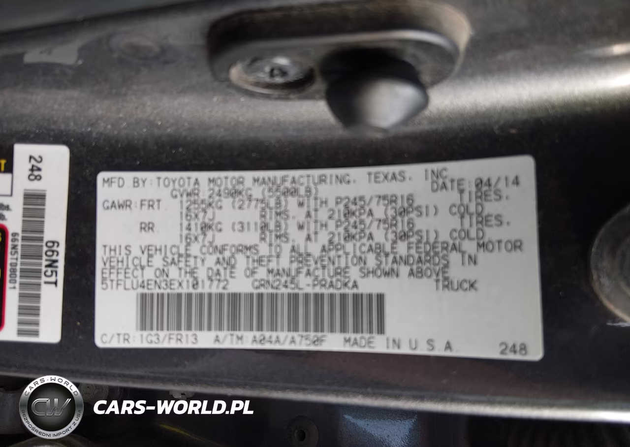 2014 Toyota Tacoma Base V6 VIN:5TFLU4EN3EX101772 - 9