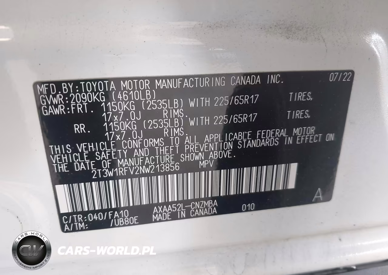 2022 Toyota Rav4 Xle VIN:2T3W1RFV2NW213856 - 9