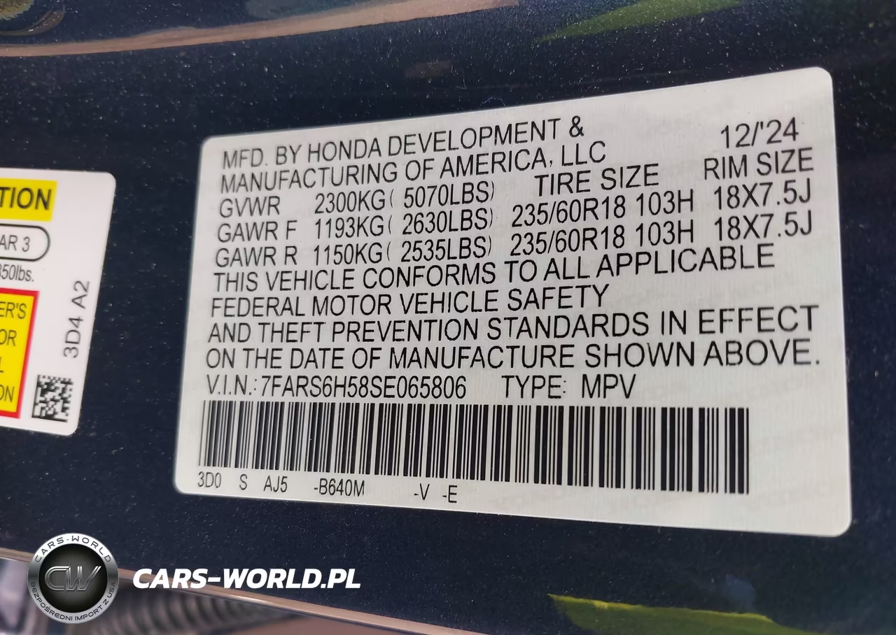 2025 Honda Cr-V Hybrid Sport VIN:7FARS6H58SE065806 - 9
