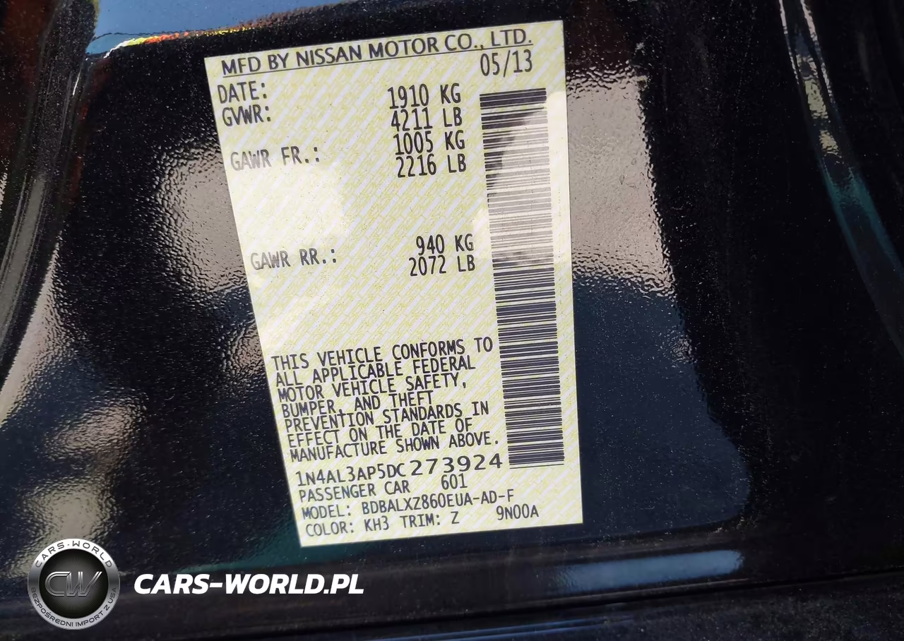 2013 Nissan Altima 2.5 Sl VIN:1N4AL3AP5DC273924 - 9