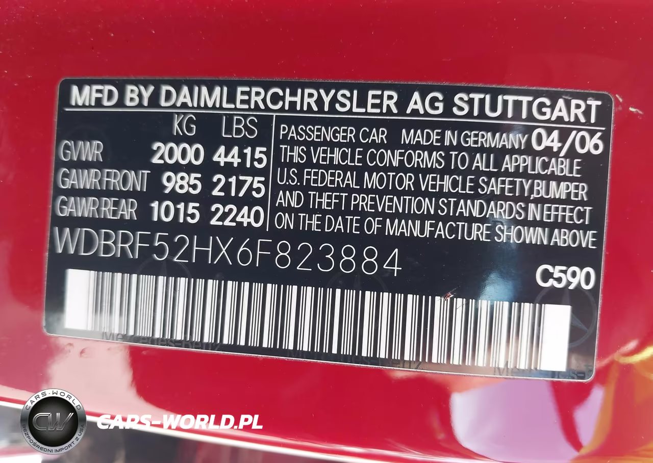 2006 Mercedes-Benz C 230 Sport VIN:WDBRF52HX6F823884 - 9