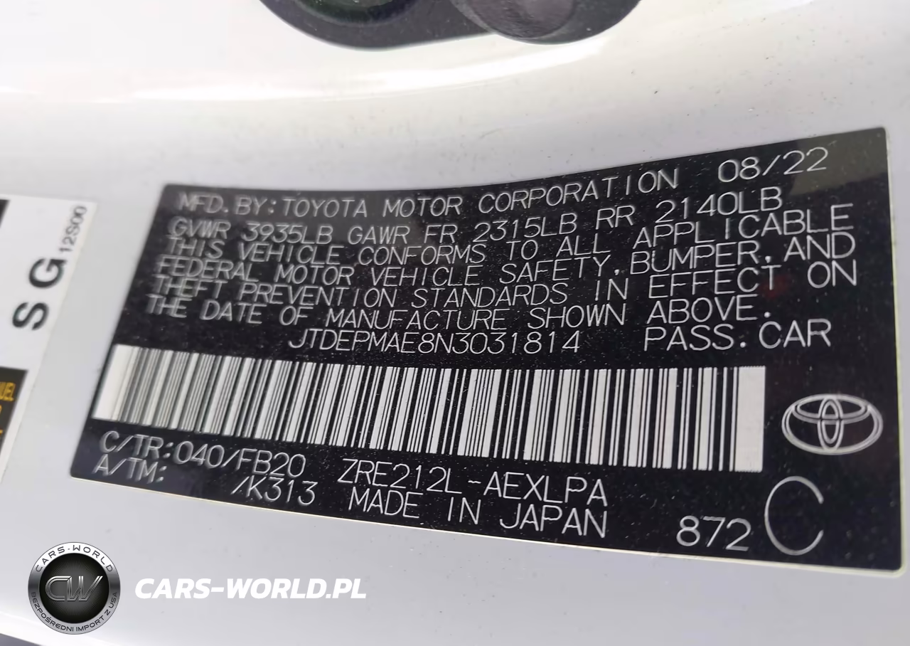 2022 Toyota Corolla Le VIN:JTDEPMAE8N3031814 - 9