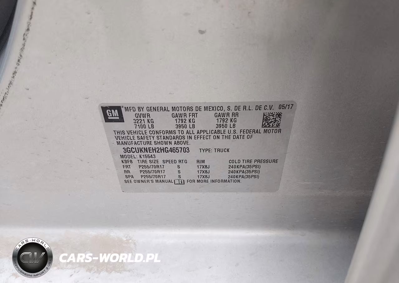 2017 Chevrolet Silverado 1500 Wt VIN:3GCUKNEH2HG465703 - 9