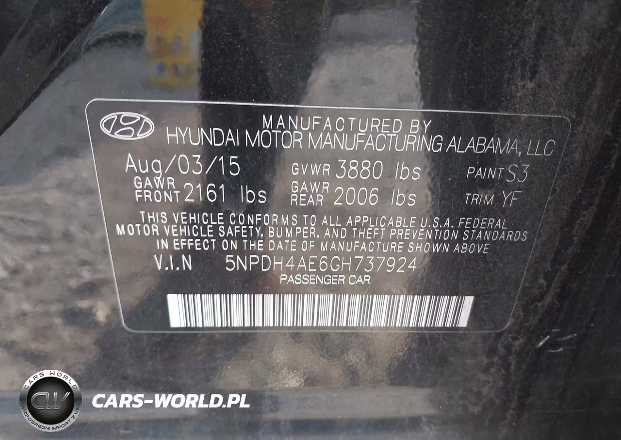 2016 Hyundai Elantra Se VIN:5NPDH4AE6GH737924 - 9
