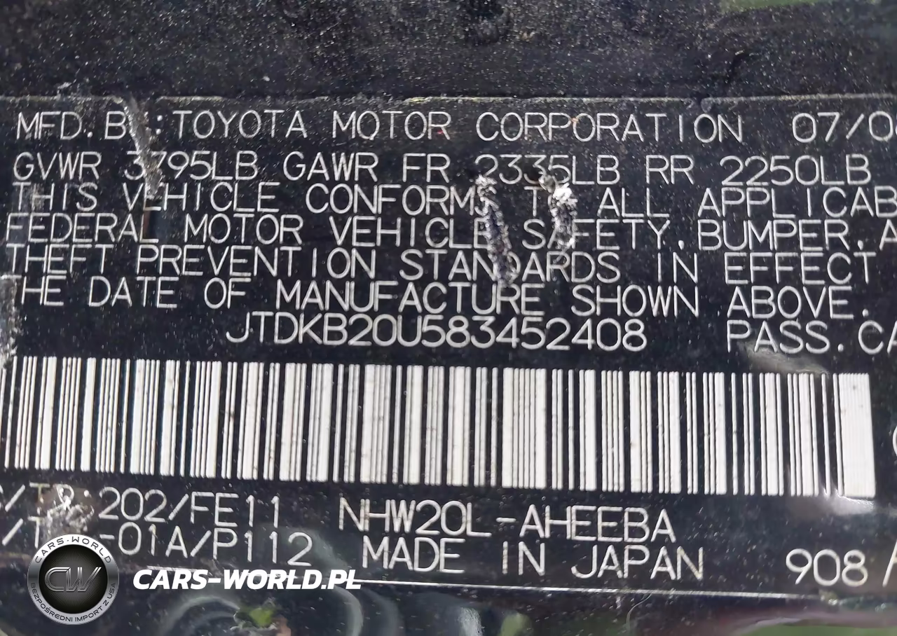 2008 Toyota Prius VIN:JTDKB20U583452408 - 9
