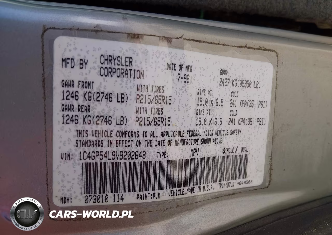1997 Chrysler Town & Country Lx VIN:1C4GP54L9VB202648 - 9