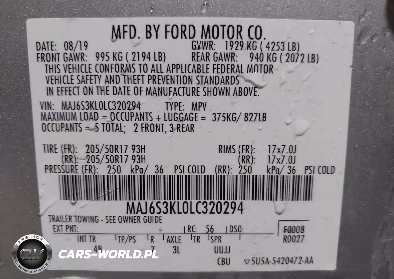 2020 Ford Ecosport Titanium VIN:MAJ6S3KL0LC320294 - 9