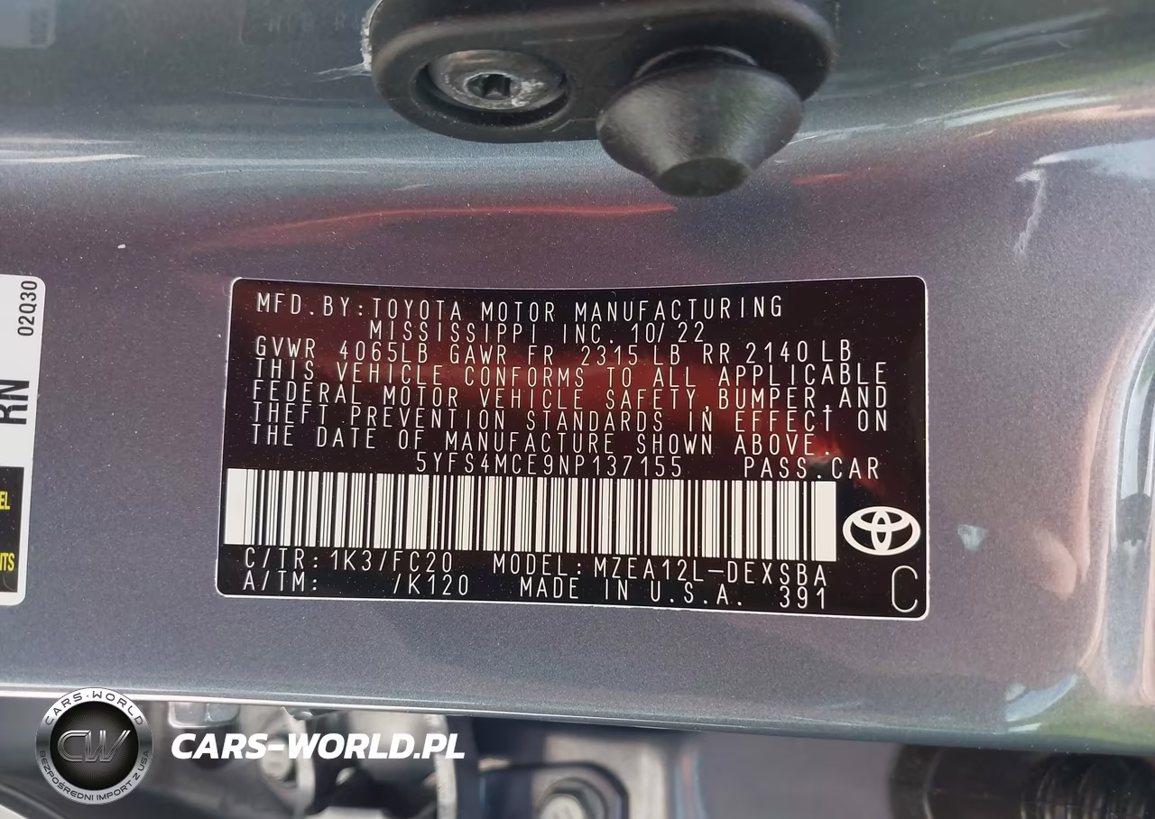 2022 Toyota Corolla Se VIN:5YFS4MCE9NP137155 - 9