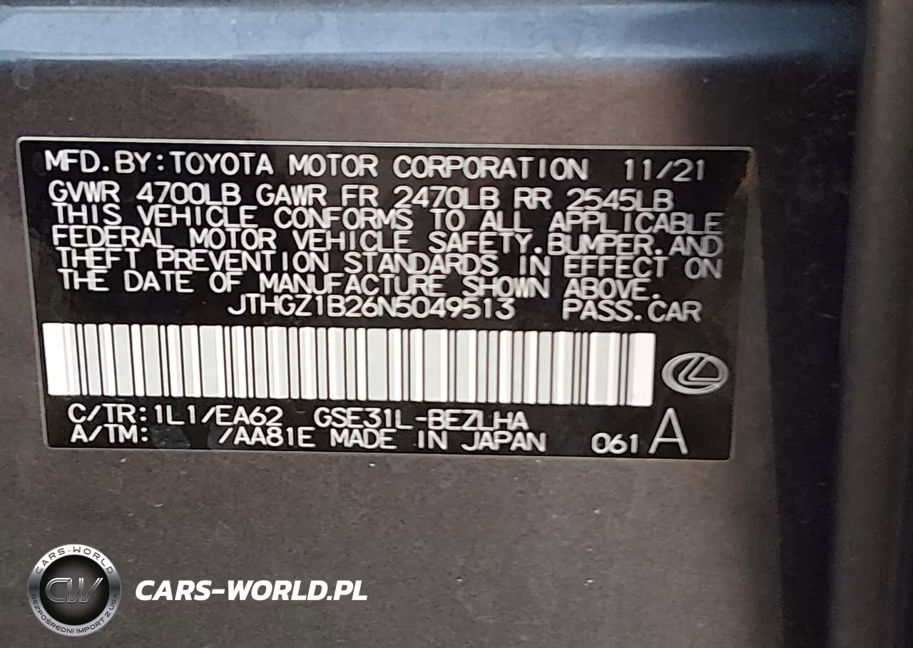 2022 Lexus Is 350 F Sport VIN:JTHGZ1B26N5049513 - 9