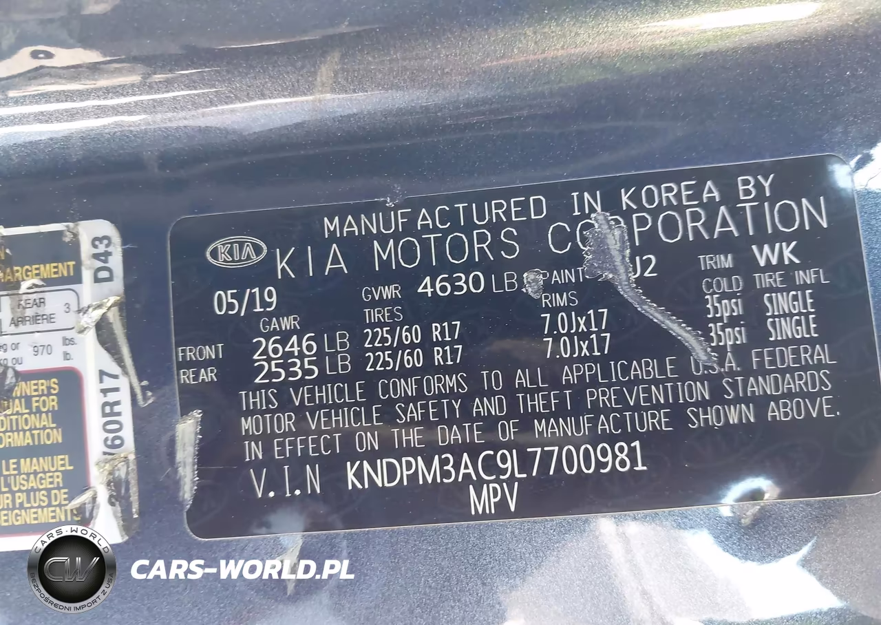 2020 Kia Sportage Lx VIN:KNDPM3AC9L7700981 - 9