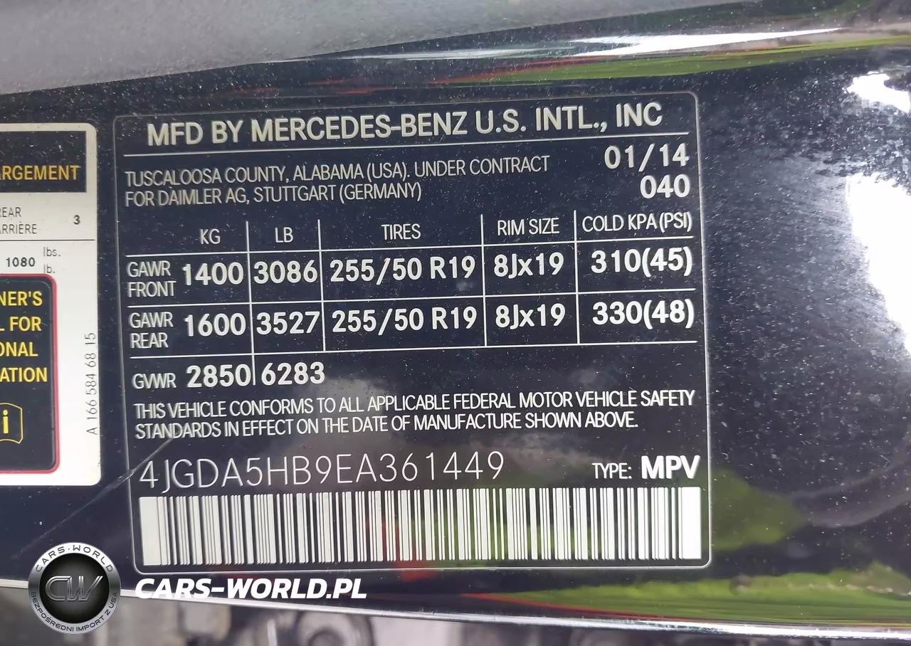 2014 Mercedes-Benz Ml 350 4Matic VIN:4JGDA5HB9EA361449 - 9
