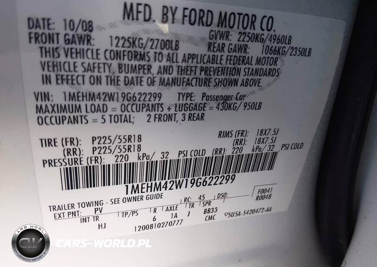 2009 Mercury Sable Premier VIN:1MEHM42W19G622299 - 9