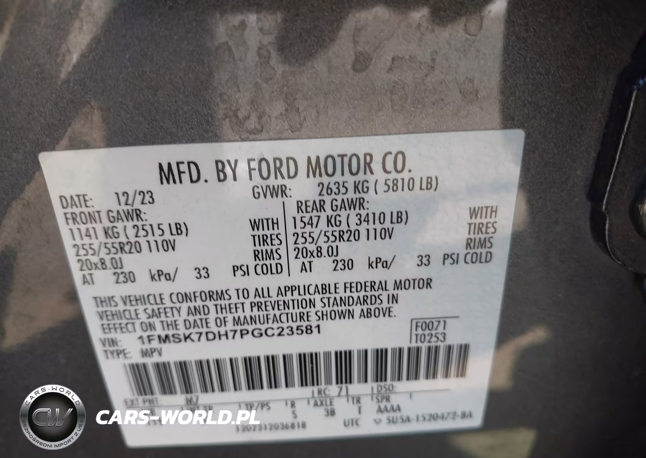 2023 Ford Explorer Xlt VIN:1FMSK7DH7PGC23581 - 9