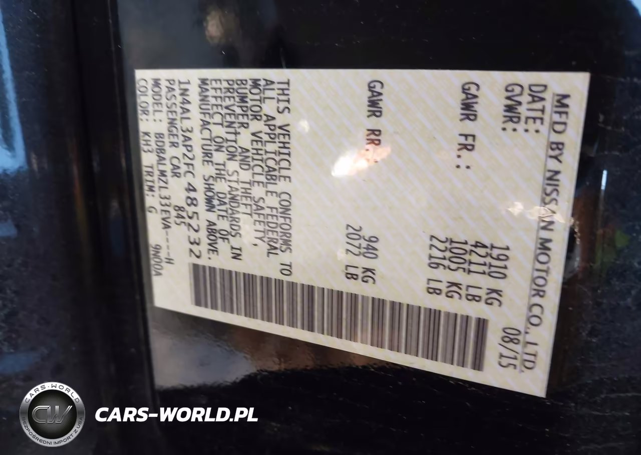 2015 Nissan Altima 2.5 Sv VIN:1N4AL3AP2FC485232 - 9