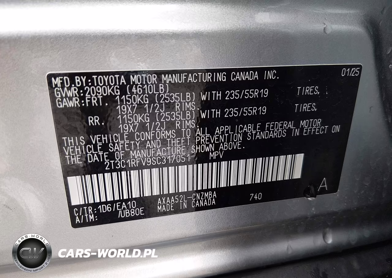 2025 Toyota Rav4 Xle Premium VIN:2T3C1RFV9SC317051 - 9