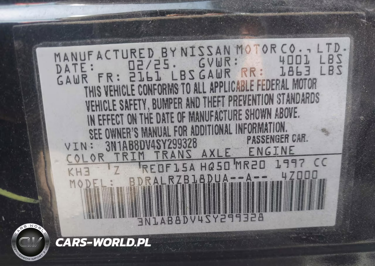 2025 Nissan Sentra Sr VIN:3N1AB8DV4SY299328 - 9