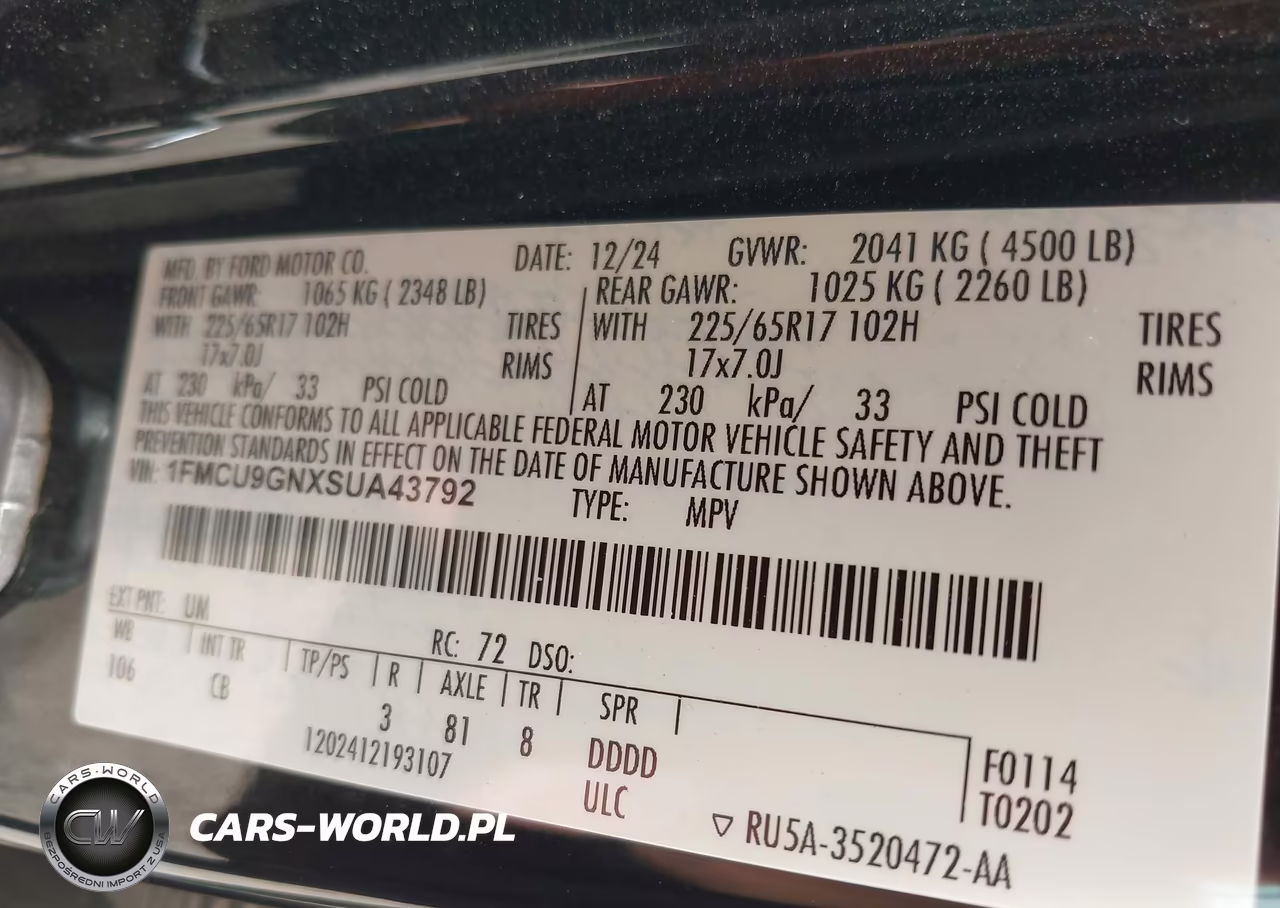 2025 Ford Escape Active VIN:1FMCU9GNXSUA43792 - 9