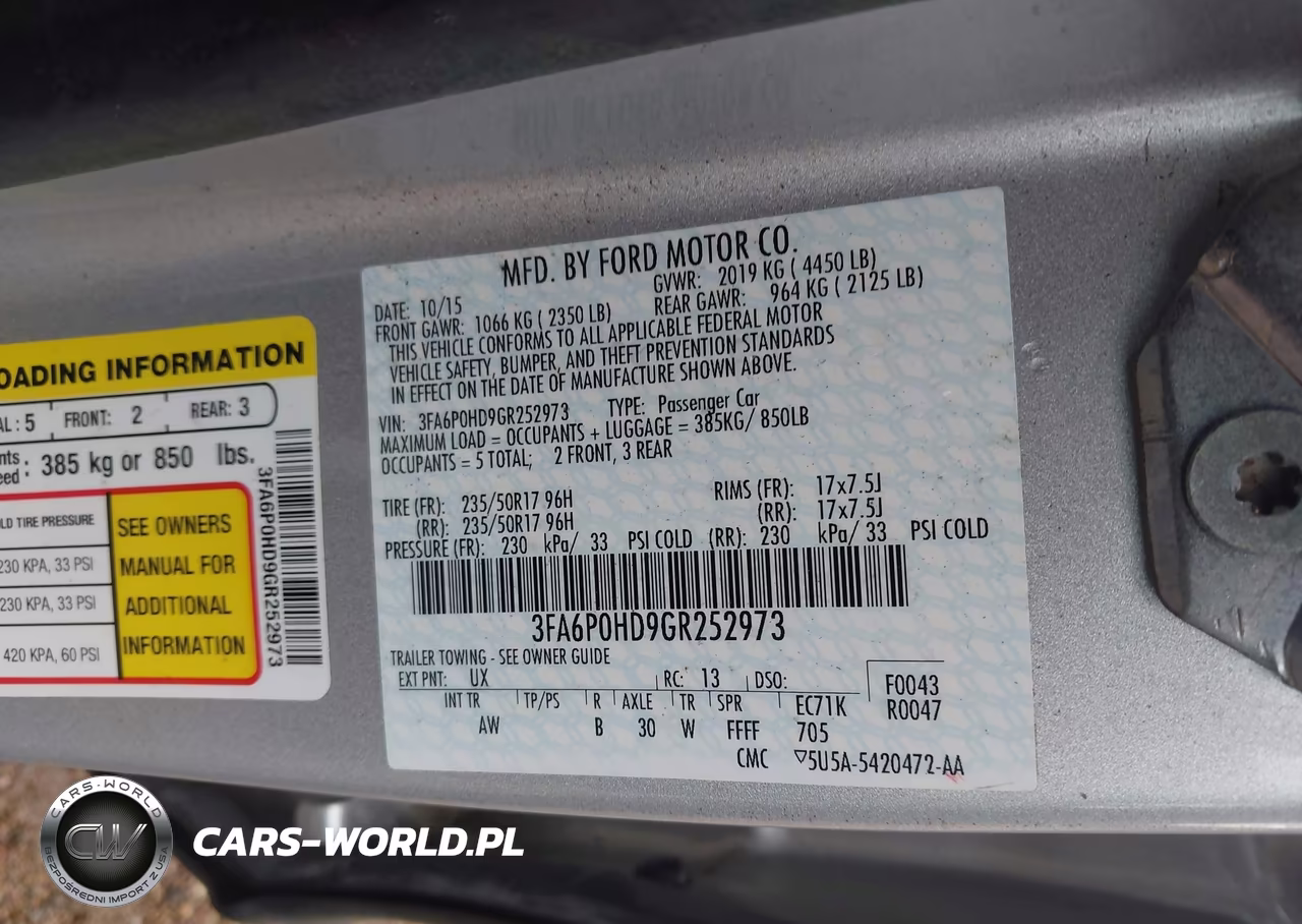 2016 Ford Fusion Se VIN:3FA6P0HD9GR252973 - 9