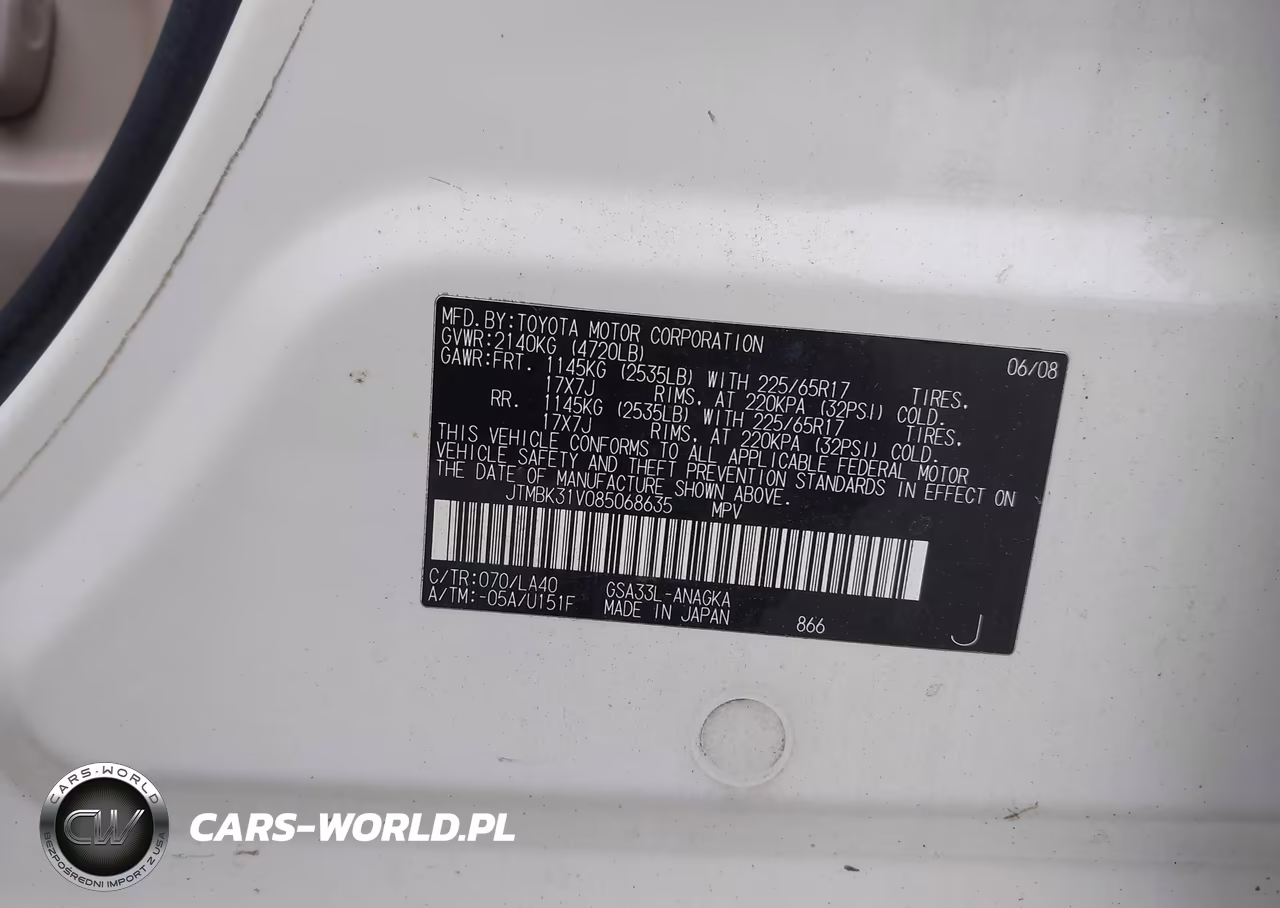 2008 Toyota Rav4 Limited V6 VIN:JTMBK31V085068635 - 9