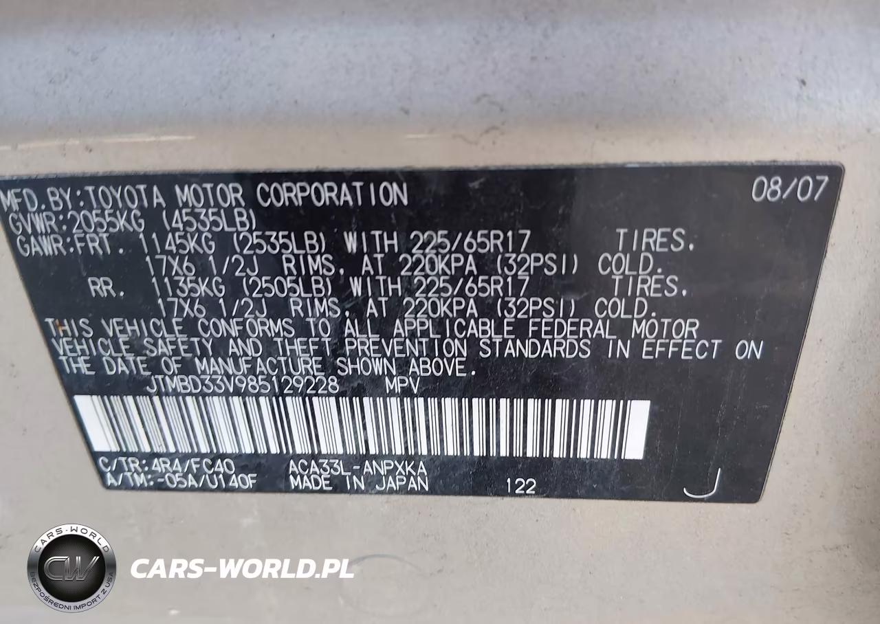 2008 Toyota Rav4 VIN:JTMBD33V985129228 - 9