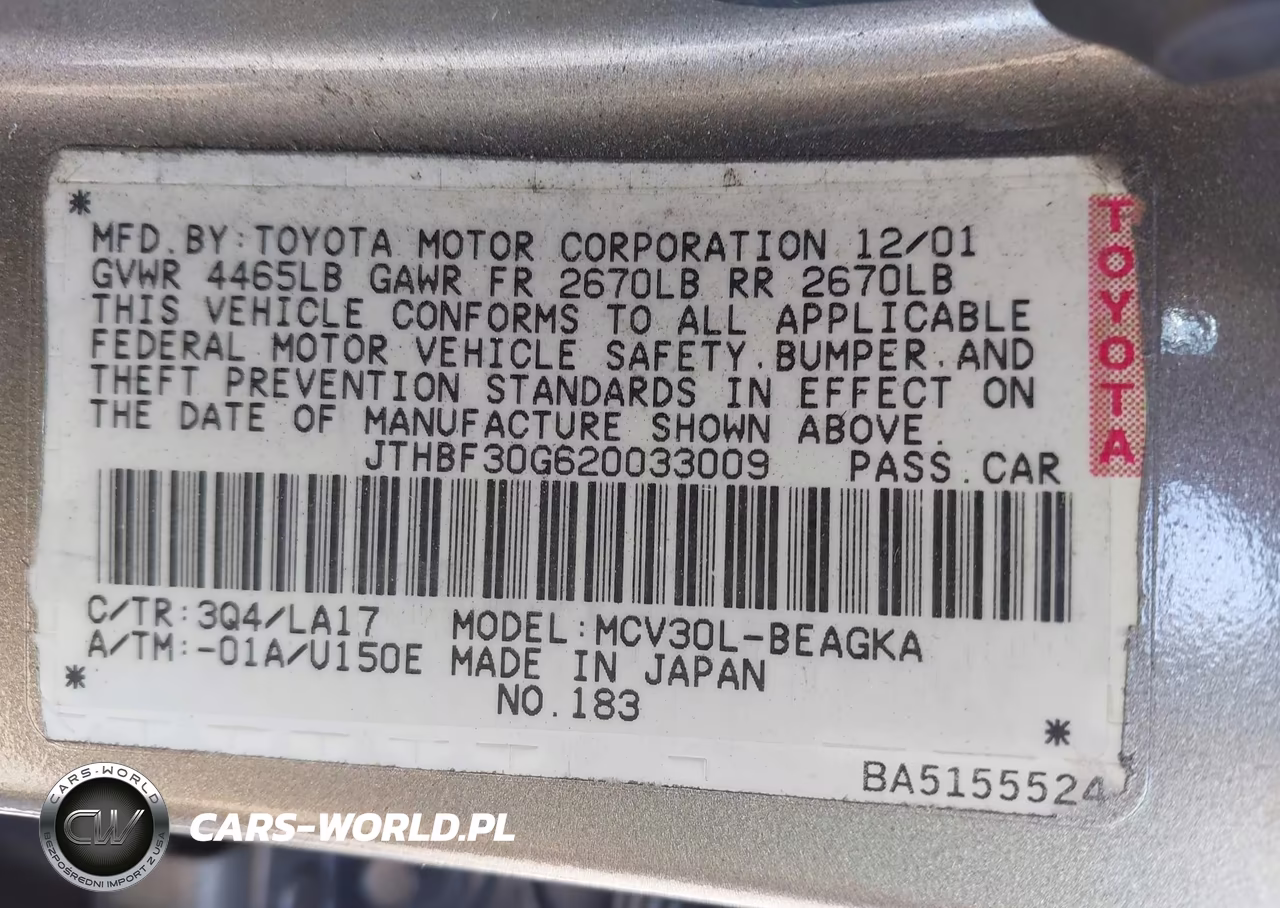 2002 Lexus Es 300 VIN:JTHBF30G620033009 - 9