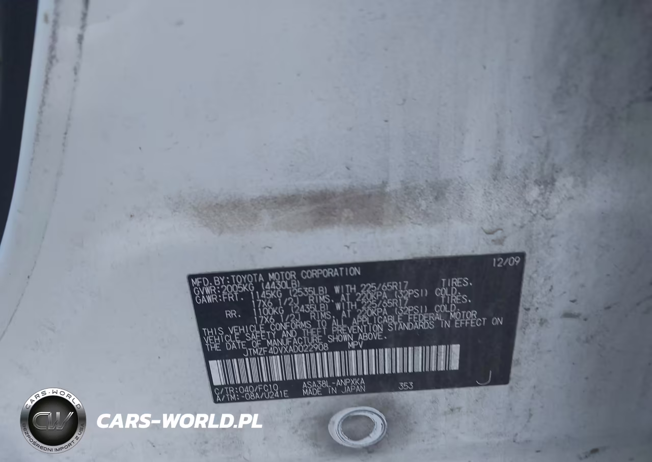 2010 Toyota Rav4 VIN:JTMZF4DVXAD022908 - 9