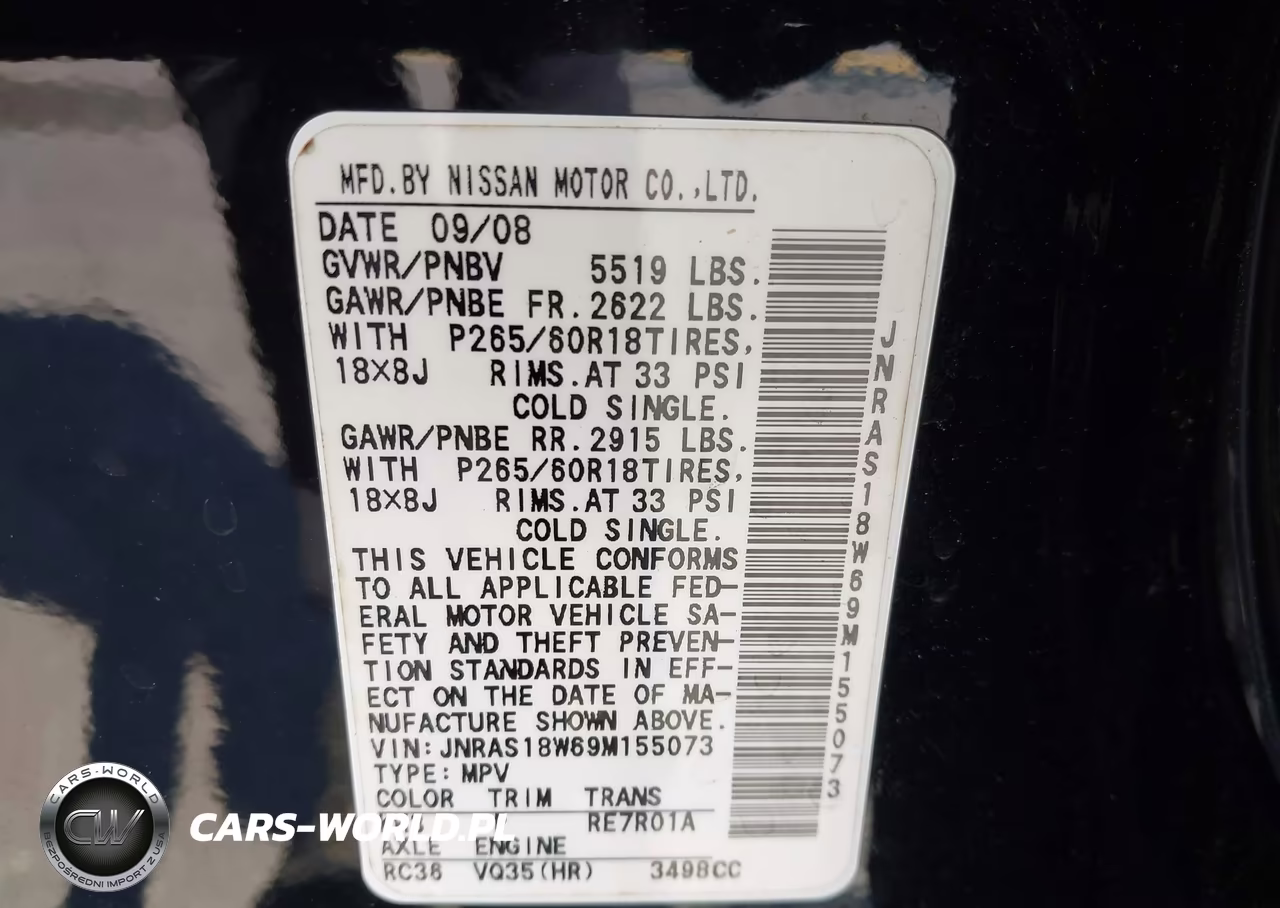 2009 Infiniti Fx35 VIN:JNRAS18W69M155073 - 9