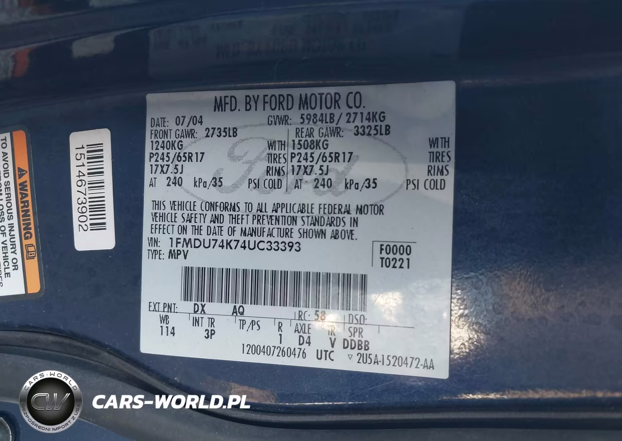 2004 Ford Explorer Eddie Bauer VIN:1FMDU74K74UC33393 - 9