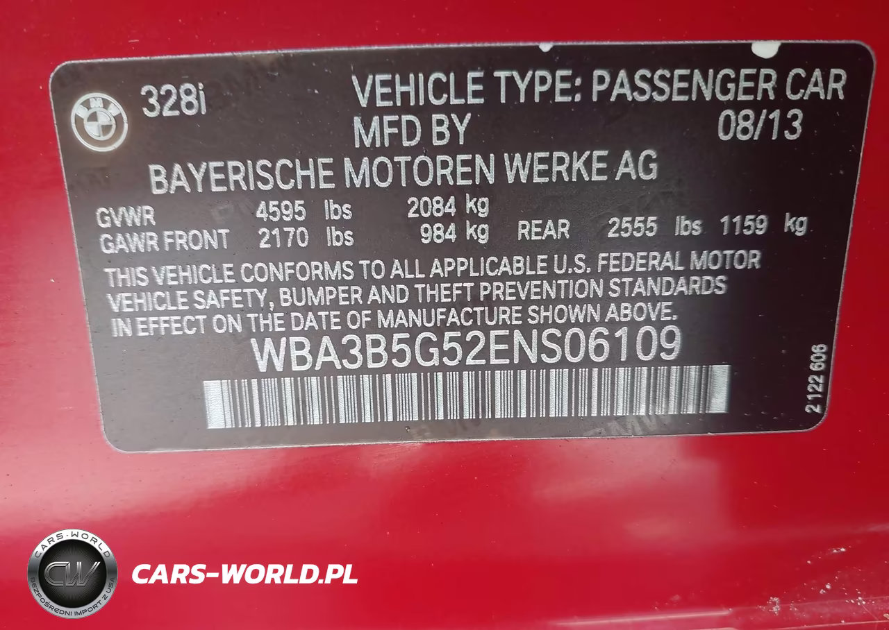 2014 BMW 328I xDrive VIN:WBA3B5G52ENS06109 - 9