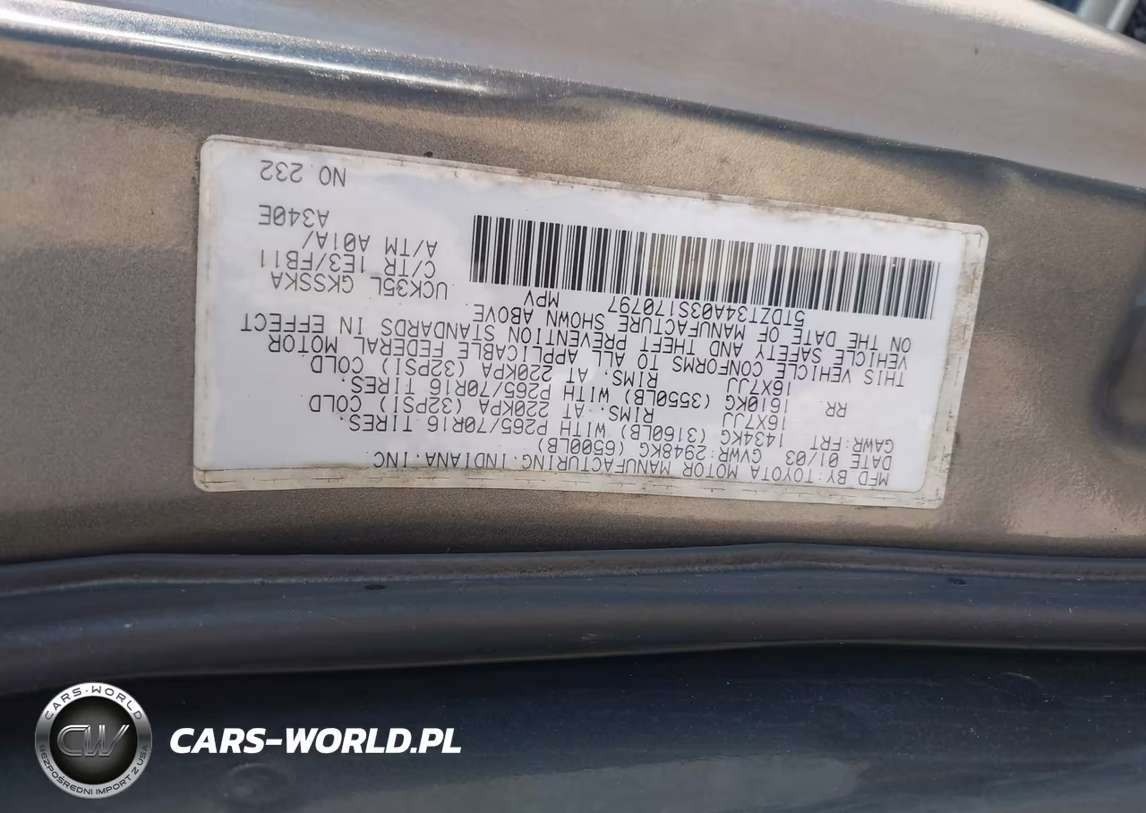 2003 Toyota Sequoia Sr5 V8 VIN:5TDZT34A03S170797 - 9