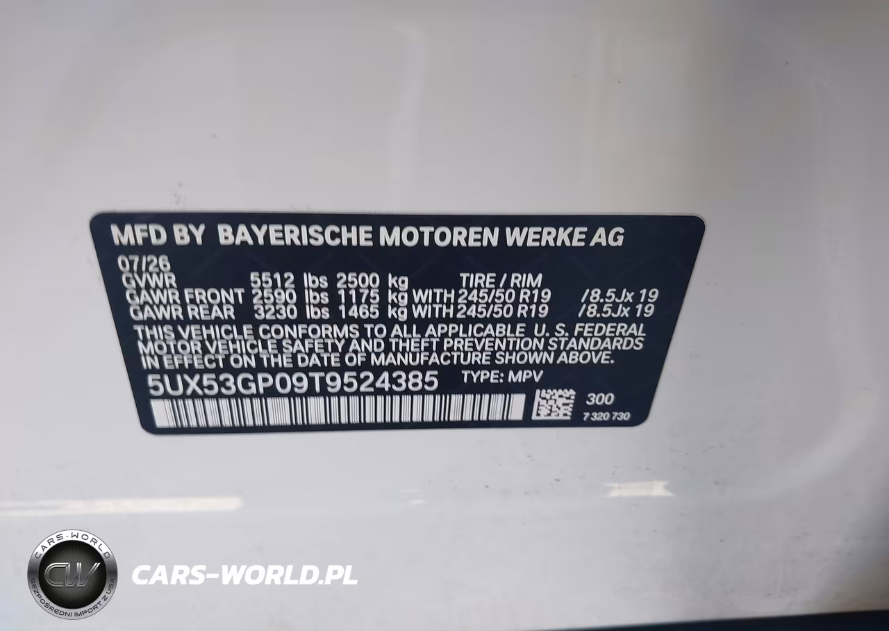 2026 BMW X3 30 xDrive VIN:5UX53GP09T9524385 - 9