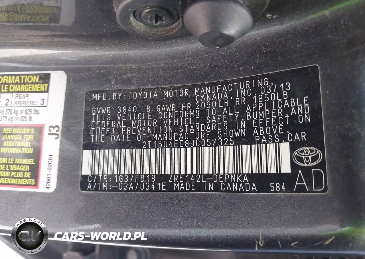 2013 Toyota Corolla Le VIN:2T1BU4EE8DC057325 - 9