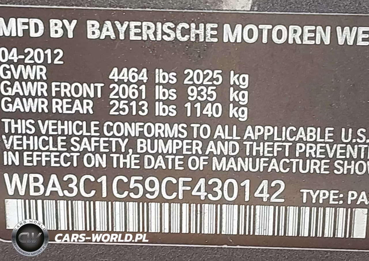 2012 BMW 328I VIN:WBA3C1C59CF430142 - 9